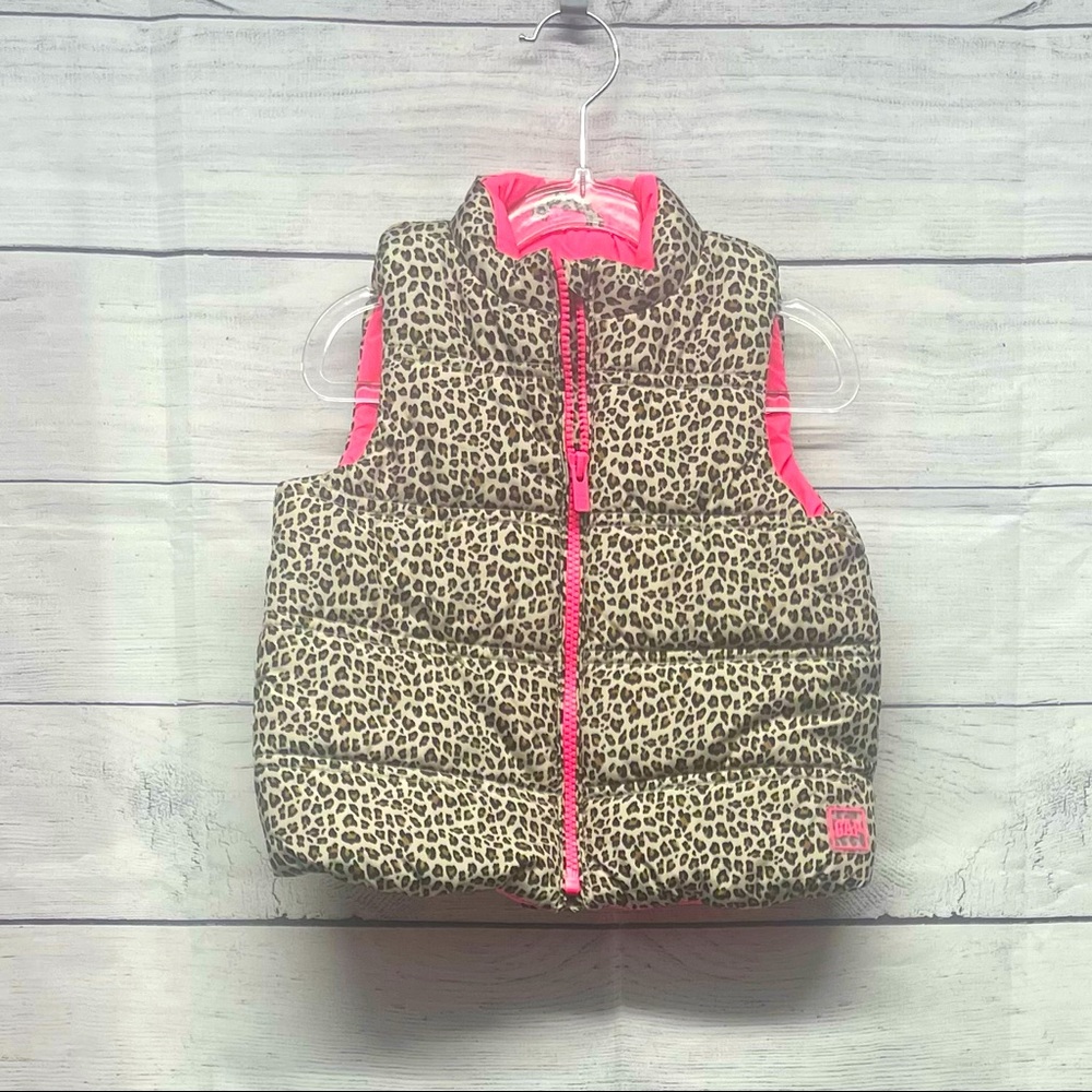 Baby Gap Toddler Cold Control Max Leopard Puffer Vest Size 2